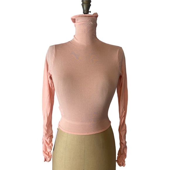 For Love & Lemons Sadie Turtleneck in Pink Size XS - Picture 4 of 12